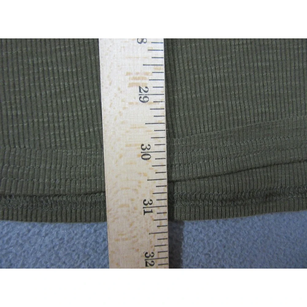 FP Beach Mini Dress Womens Small Olive Green Ribbed Racerback A-Line